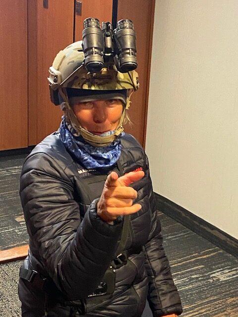 Susan Purvis teaching Navy Seals Wilderness Survival